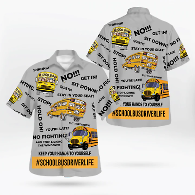 #ad Bus Driver School Bus Driver Life Hawaiian Shirt School Bus Driver Shirt Shirt $31.99