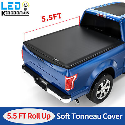#ad 5.5ft Soft Vinyl Roll Up Tonneau Cover for 2015 2023 Ford F 150 Truck Bed W Lamp $125.99