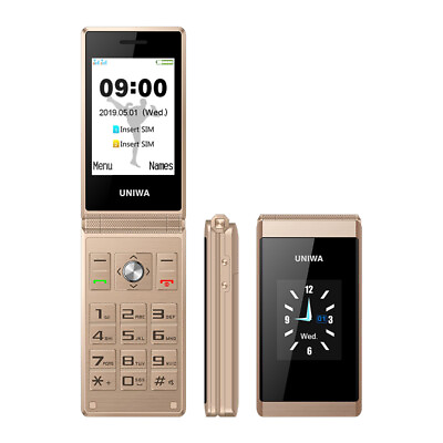 #ad Unlocked Old Man Flip Mobile Phone Dual Sim GSM Senior Big Push Button Phone X28 $42.99