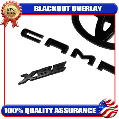 #ad Matte Blackout Badge Emblem Overlay Kit 2018 2024 For CAMRY XSE Rear Trunk Lid $34.59