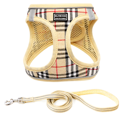#ad #ad Plaid Design No Pull Durable Fabric Adjustable dog harness with Handle $9.95