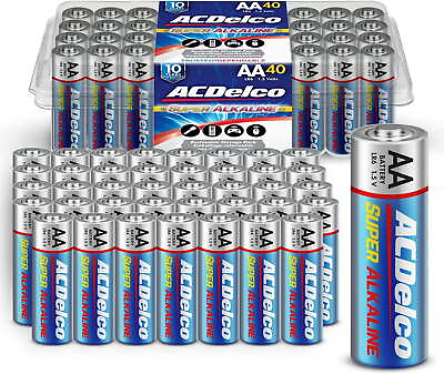 #ad ACDelco Super Alkaline AA Batteries 40 Count $12.42
