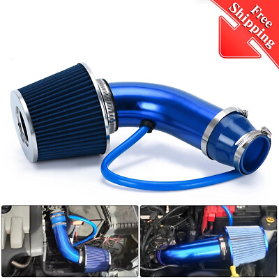 #ad 3quot; Cold Air Intake Filter Pipe Power Flow Hose System Induction Blue For Hyundai $46.99
