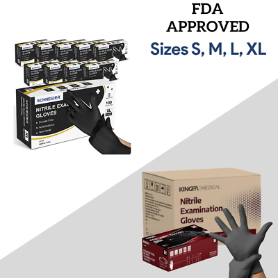 #ad Black Nitrile Disposable Gloves 5 Mil Latex amp; Powder Free $13.99
