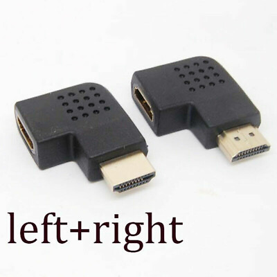 #ad HDMI Adapter Right Left Angle Male to Female Type Port Angled adaptor $4.15