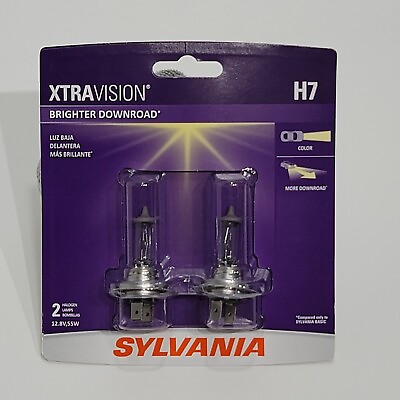 #ad SYLVANIA H7 XtraVision High Performance Halogen Headlight 2 Lamps NEW $15.99