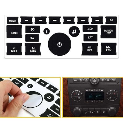 #ad Button Repair Package Steering Radio Decals Stickers For Chevrolet GMC Tahoe $7.19