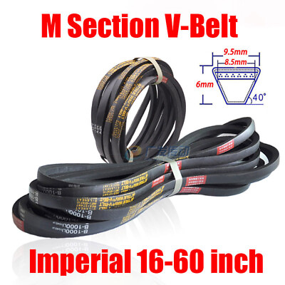 #ad V Belt M Section Imperial 9.5 x 6mm Transmission Belts for Industrial 16 60 inch $5.72