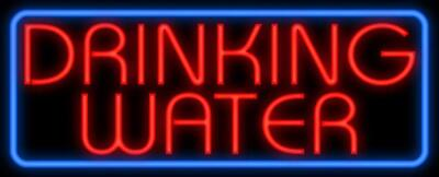 #ad 24quot;x14quot; Neon Sign Drinking Water Light Lamp Tube Workshop Garage Collection $221.30