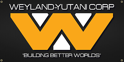 #ad Weyland Yutani Full Color 48 inch x 24 inch Garage Banner Alien vs. Predator $29.99