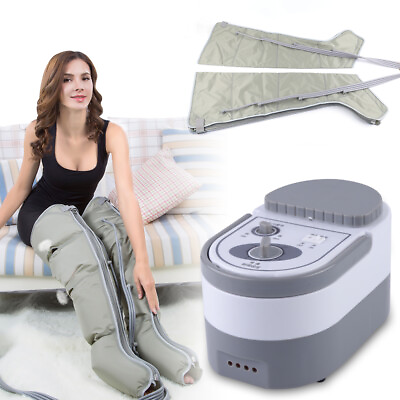 For Lymphedema Recover Pneumatic Compression Leg Massager Machine Pump Boots USA $188.00
