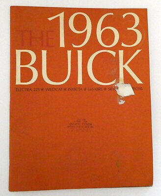 #ad Vintage 1963 Buick Car Sales Brochure Electra Wildcat LeSabre Invicta Skylark $14.99