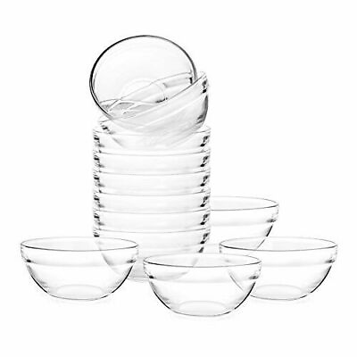 #ad 12X 3.5 Inch Multi use Glass Bowls Great For Kitchen and Serving Glass Bowl Set $21.00