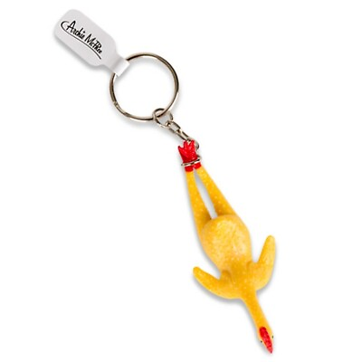 #ad Pack of 4 Rubber Chicken Keychain Gift Souvenir IN YELLOW RED WHITE PURPLE $14.99