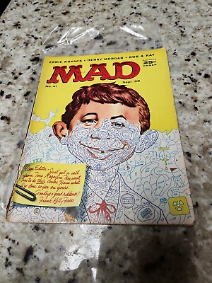 #ad Mad magazine #41 Sept 1958 Cover split detach $17.99