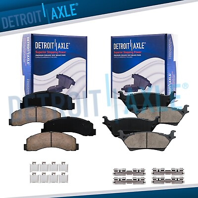 #ad Front and Rear Left and Right Ceramic Brake Pads Kit for 2012 2020 Ford F 150 $54.18