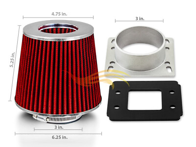 #ad AIR INTAKE MAF Adapter RED FILTER For 92 03 Ford Ranger 2.3 2.5 3.0 $19.79