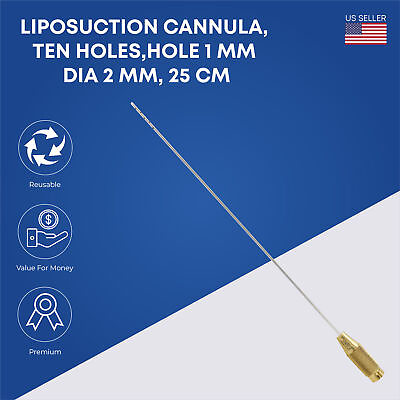 #ad Liposuction Cannulas10 Holes amp; 1mm Hole size 2mm x 25cm Gold Platted $44.98