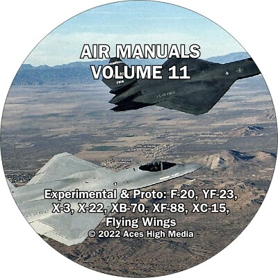 #ad Experimental Flight manuals on CD F 20 XB 70 X 3 X 22 XF88 YF23 XB35 YB49 $19.99
