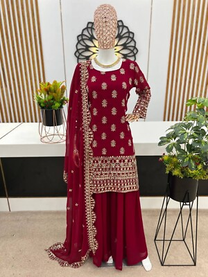 #ad NEW PRESENTING amp; PARTY WEAR TOP AND PALAZZO WITH DESIGNER DUPATTA FOR WOMEN $46.80