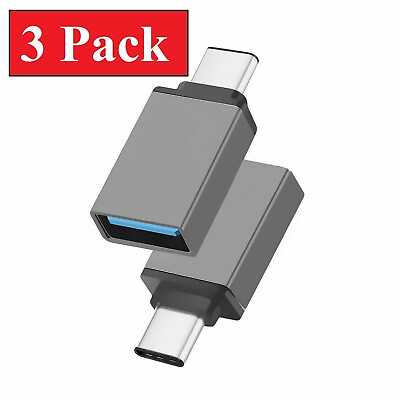 #ad #ad 3 Pack USB C 3.1 Male to USB A Female Adapter Converter OTG Type C Android Phone $2.44