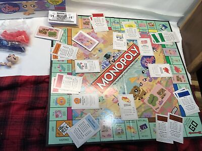 #ad Monopoly Littlest Pet Shop version board game Incomplete Missing Parts $10.00