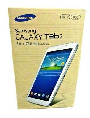 #ad New Factory Sealed Samsung Galaxy Tab 3 SM T210 8GBWi Fi Android 7in White $149.95
