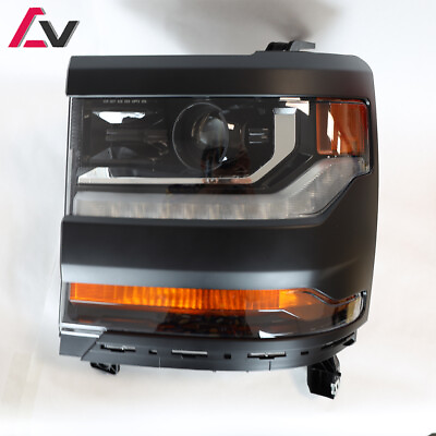 #ad Driver Headlight For 16 17 18 19 Chevy Silverado 1500 Xenon HID Left Black Lamp $219.99