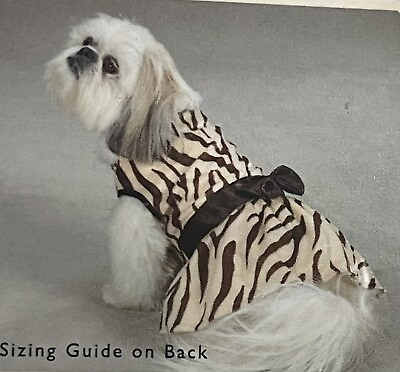 #ad East Side Collection The Mariah Zebra Dog Dress Sz XX Small NEW Teacup Tiny $6.75