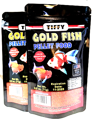 #ad Tiffy Gold Fish Pellet Food Color Enhancing Food 2 Pack $16.00