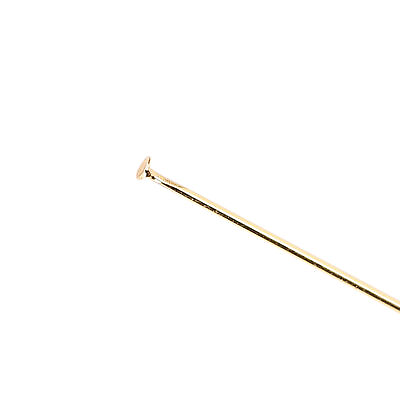 #ad 50pcs Flat Head Pins Bead Jewelry Pendant Making Parts Gold 20mm 0.79in HR6 $6.24