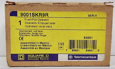 #ad Square D 9001SKR9R Push Pull Maintained Operator with Red Lens $99.23