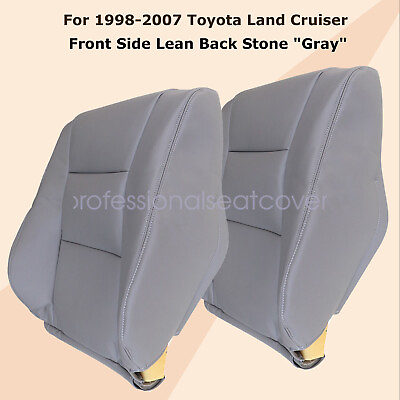 #ad For 1998 07 Toyota Driveramp;Passenger Top Microfiber Leather Seat Cover Stone Gray $167.99