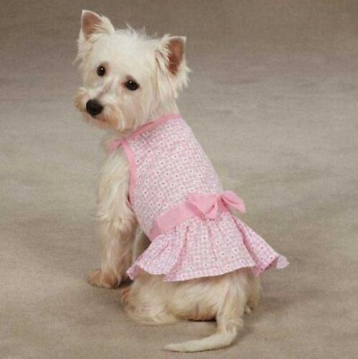#ad East Side Collection Miss Daisy Dress Pink Daisy Dog Dress w Bow Teacup Pet $22.97