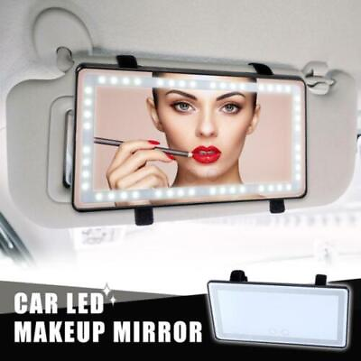 #ad 60 LEDs Car Sun Visor Vanity Mirror Rechargeable Makeup Mirror with 3Light Modes $18.99