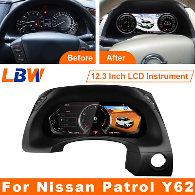 #ad Fit For Nissan Patrol Y62 Car Dash Screen LCD Instrument Cluster Digital Display $786.87