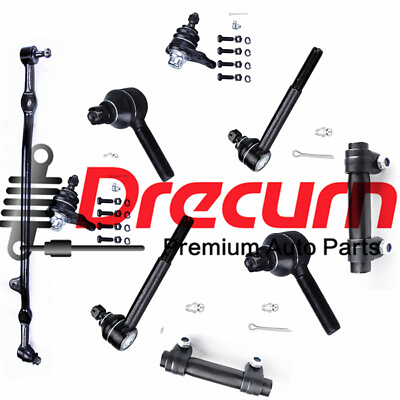 #ad 9PC Front Tie Rod Ends Ball Joint Center Link KIT For 84 95 Toyota Pickup RWD $124.99