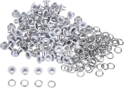 #ad 100Set Grommets Kit Metal Eyelets 3Mm 1 8quot; Hole Tiny Grommet for Shoes Clothes B $6.99