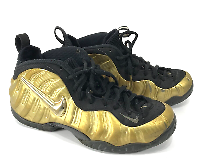 #ad Nike Air Shoes Mens US Size 9.5 Foamposite Pro Metallic Gold 2017 624041 701 $79.84