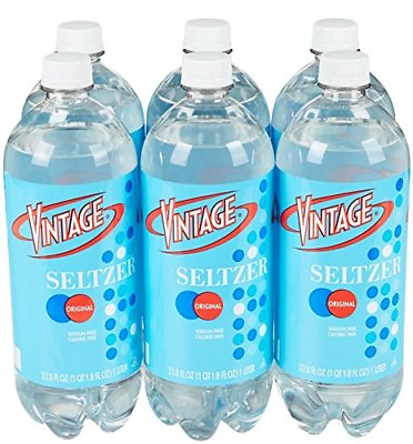 #ad Vintage Seltzer Water 33.8 fl oz Bottle 6 Pack $17.99