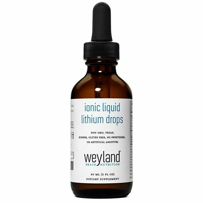 #ad Weyland Brain Nutrition Ionic Liquid Lithium Drops 500mcg 60ml 60 Servings $28.04