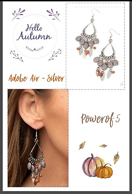 #ad Paparazzi Jewelry Earrings 🤎🩶🧡 Adobe Air Silver $5.00