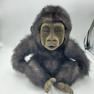 #ad FAO Schwarz Brown Monkey Chimp Plush Realistic 10quot; Stuffed Animal $19.99