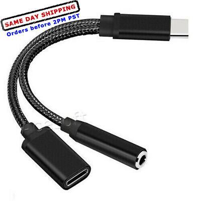 #ad USB C Type C to 3.5mm Audio Aux Headphone Jack Adapter for Huawei P20 SmartPhone $15.82