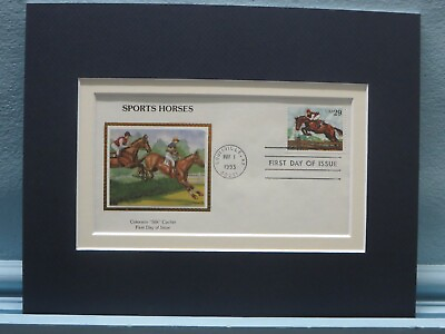 #ad Steeplechase Racing over the Hurdles amp; First day Cover of its own stamp $26.99