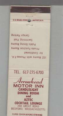 #ad Matchcover Arrowhead Motor Inn Bedford MA $4.95