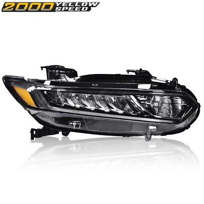 #ad LED DRL Amber Corner Signal Headlight Fit For 2018 2020 Honda Accord Right Side $118.09