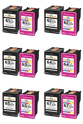 #ad 61XL 62XL 63XL 64XL 65XL 67XL For HP Ink Cartridges Black amp; Color Combo $14.95