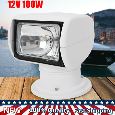 #ad new Marine Spotlight Boat Yacht Searchlight with Remote Control 100W 2500LM 12V $74.00