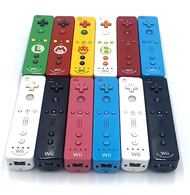 #ad Nintendo Wii Controller Authentic OEM Wii Remote Motion Plus Pick Your Color $13.99